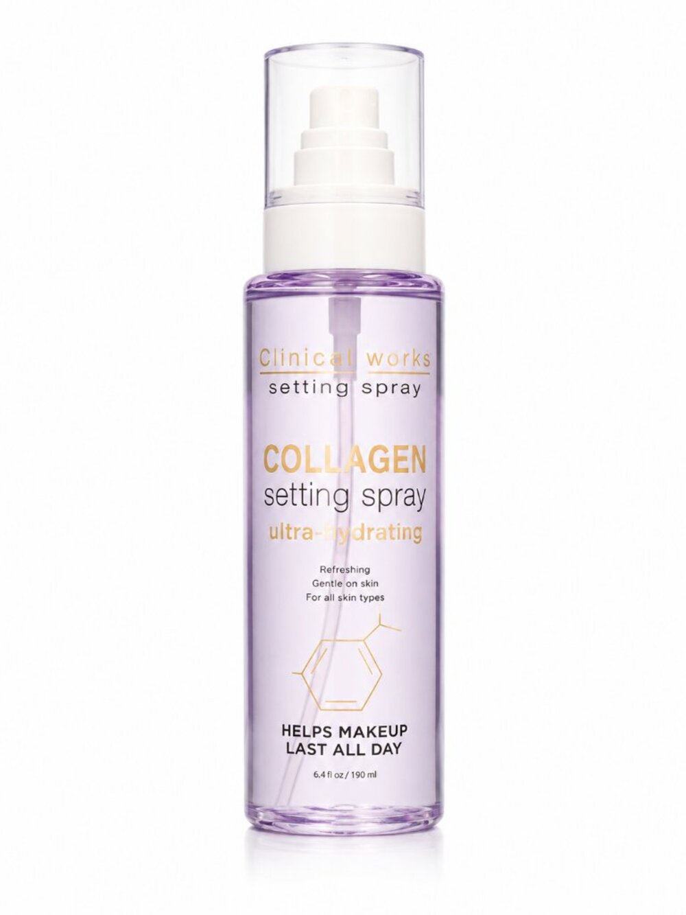 Clinical Works Collagen Setting Spray Ultra-Hydrating Makeup Setting Mist 6.4 fl